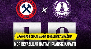 AFYONSPOR DEPLASMANDA ZONGULDAK’TA MAĞLUP