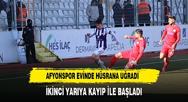 AFYONSPOR EVİNDE HÜSRANA UĞRADI İKİNCİ YARIYA KAYIP İLE BAŞLADI