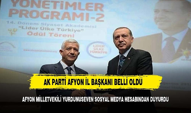 AK Parti Afyonkarahisar Milletvekili Yurdunuseven, İl Başkan Vekili Atanan Menteşi'ni Tebrik Etti