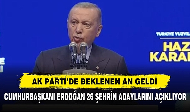 AK Parti'de beklenen gün geldi! Cumhurbaşkanı Erdoğan 26 ilin adayını açıklamak için salona giriş yaptı