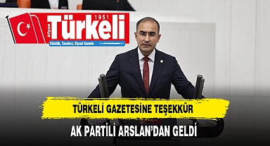 AK Partili Arslan'dan Türkeli Gazetesine Teşekkür