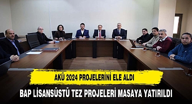 AKÜ 2024 BİLİMSEL ARAŞTIRMA PROJELERİ ELE ALINDI