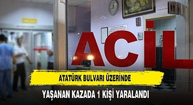 Atatürk Bulvarı Üzerinde Kaza Yaşandı.