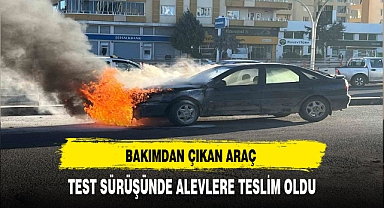 Bakımdan Çıkan Araç Alevlere Teslim Oldu