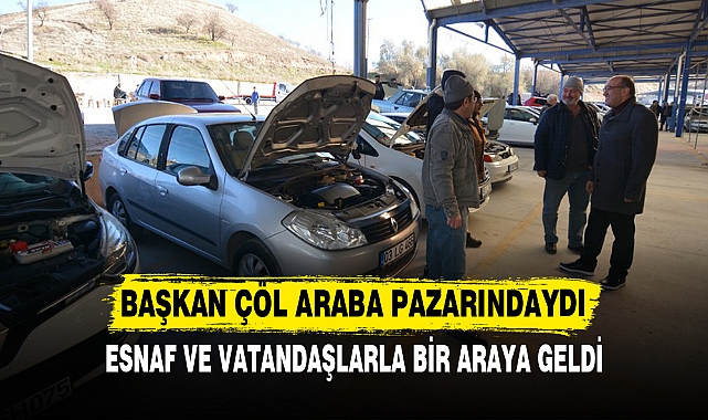 Başkan çöl araba pazarındaydı