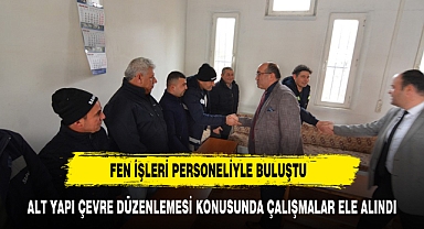 BAŞKAN DR. MUSTAFA ÇÖL FEN İŞLERİ PERSONELİYLE YEMEKTE BULUŞTU