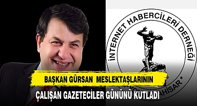 Başkan Gürsan Afyon'daki Meslektaşlarının Çalışan Gazeteciler Gününü Kutladı