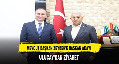 Başkan Zeybek'e Partisinin Başkan Adayı Uluçay'dan Ziyaret