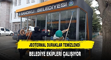 Belediye Ekipleri Jeotermal Durakları Temizledi
