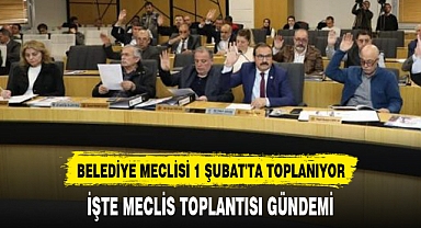 BELEDİYE MECLİSİ 1 ŞUBAT'TA TOPLANIYOR
