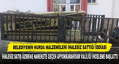 Belediyenin Hurda Malzemeleri İhalesiz Sattığı İddiası