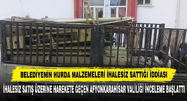 Belediyenin Hurda Malzemeleri İhalesiz Sattığı İddiası