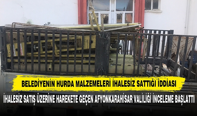 Belediyenin Hurda Malzemeleri İhalesiz Sattığı İddiası