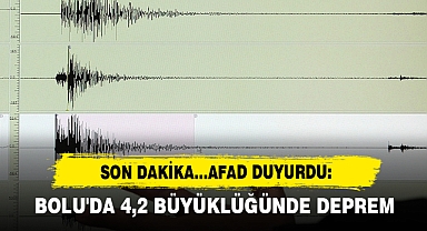 Bolu'da 4,2 Büyüklüğünde Deprem