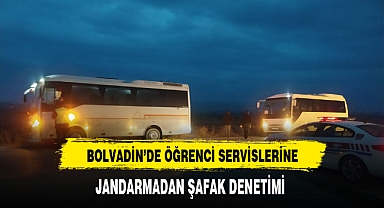Bolvadin'de Jandarmadan Öğrenci Servislerine Şafak Denetimi