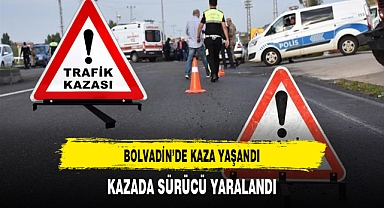 Bolvadin'de Trafik Kazası Sürücü Yaralandı