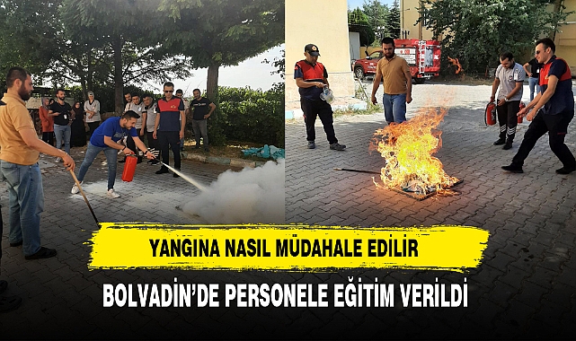 Bolvadin'de Yangına Müdahale Etme Eğitimi Verildi. Hastane Personeli  Eğitimden Geçirildi