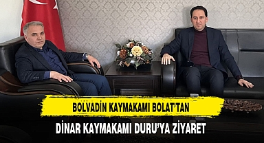 Bolvadin Kaymakamı Bolat Mevkiidaşı Duru'yu Ziyaret Etti