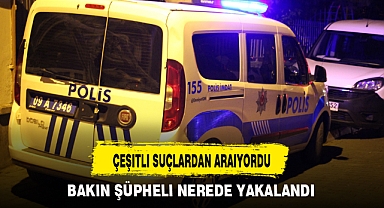 ÇEŞITLI SUÇLARDAN ARAIYORDU
