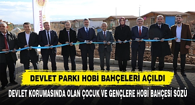 Devlet Parkı Hobi Bahçeleri Açıldı