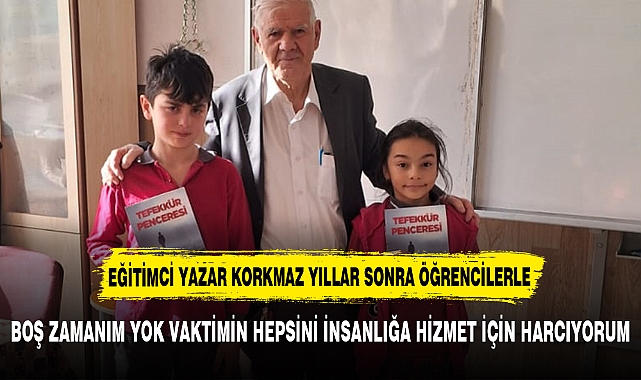 EĞİTİMCİ-YAZAR-ŞAİR ŞABAN KORKMAZ YILLAR SONRA  GÖREV YAPTIĞI MERKEZ NAMIK KEMAL OKULUNDA ÖĞRENCİLERLE   SÖYLEŞİ YAPTI