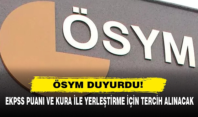 Ekpss Puanı Ve Kura İle Yerleştirme İçin Tercih Alınacak