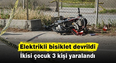 Elektrikli bisiklet devrildi