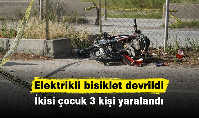 Elektrikli bisiklet devrildi