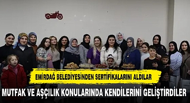Emirdağ Belediyesi Mutfak Atölyesi Kursiyerlerine Sertifikaları Verildi