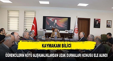 Emirdağ Kaymakamı Bilici başkanlığında öğrencilerde kötü alışkanlıklar ele alındı