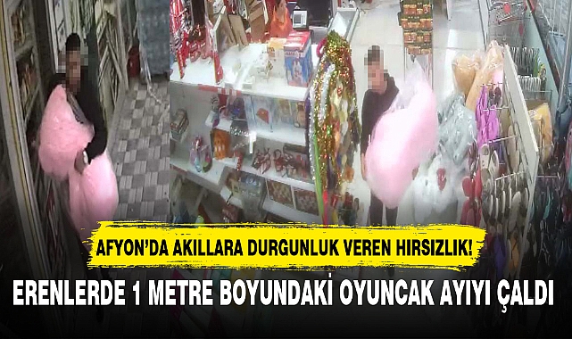 ERENLERDE 1 METRE BOYUNDAKİ OYUNCAK AYIYI ÇALDI