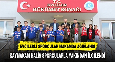 Evcilerli Sporcuları Kaymakam Halis Makamda Ağırladı