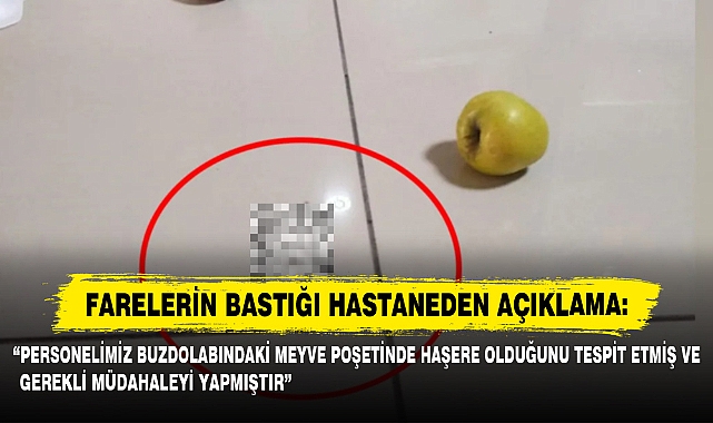 Farelerin Bastığı Hastaneden Açıklama: