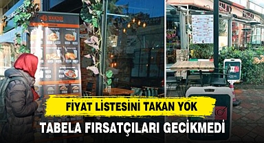 Fiyat Listesini Takan Yok