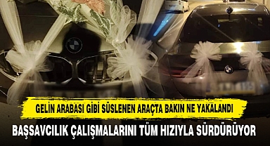 Gelin Arabası Gibi Süslenen Araçta Bakın Ne Yakalandı