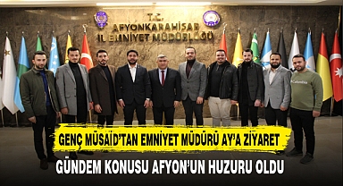 Genç MÜSAİD Başkanı Karakol ve Ekibi Müdür Ay'ı Ziyaret Etti