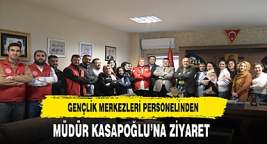 Gençlik Merkezleri Personelinden Müdür Kasapoğlu'na Ziyaret
