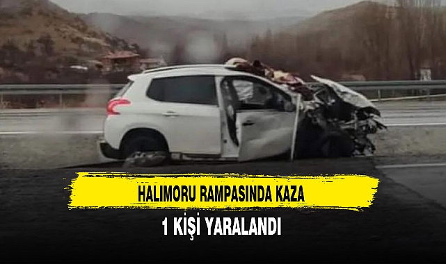 Halımoru Rampasında Trafik Kazası 1 Kişi Yaralandı