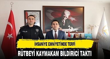 İhsaniye Emniyetinde Terfi Rütbeyi Kaymakam Bildirici Taktı