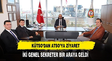 İki Genel Sekreter Bir Araya Geldi. KÜTSO'dan ATSO'ya Ziyaret