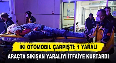 İki Otomobil Çarpıştı: 1 Yaralı
