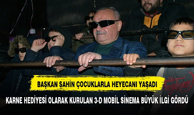 İscehisar Belediye Başkanı Ahmet Şahin’den Öğrencilere Karne Hediyesi: 15 D Mobil Sinema