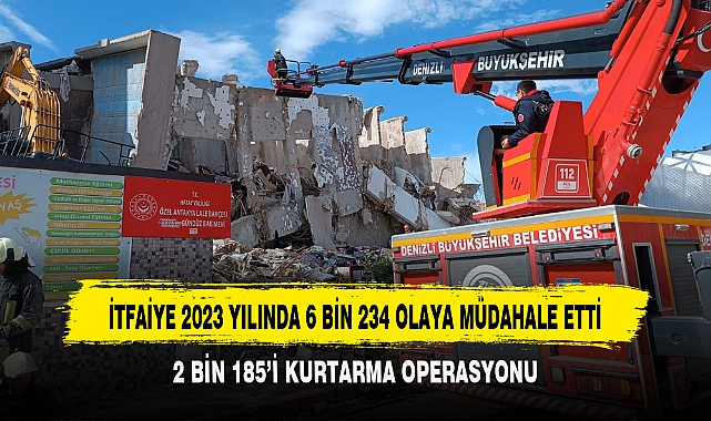 İTFAİYE 2023 YILINDA 6 BİN 234 OLAYA MÜDAHALE ETTİ