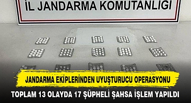 JANDARMA EKİPLERİNDEN UYUŞTURUCU OPERASYONU