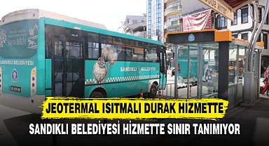 Jeotermal ısıtmalı durak hizmette