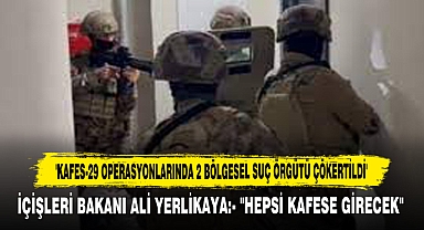 'Kafes-29 Operasyonlarında 2 Bölgesel Suç Örgütü Çökertildi'