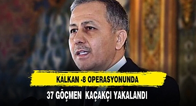 'Kalkan-8' operasyonlarında 37 göçmen kaçakçısı yakalandı