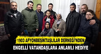 1903 Afyon Beşiktaşlılar Derneğinden engelli vatandaşlara anlamlı hediye