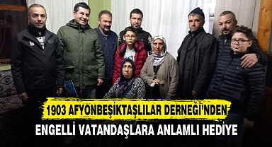 1903 Afyon Beşiktaşlılar Derneğinden engelli vatandaşlara anlamlı hediye