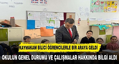 Kaymakam Bilici Şükrü Mola İlkokulu öğrencileri ile bir araya geldi